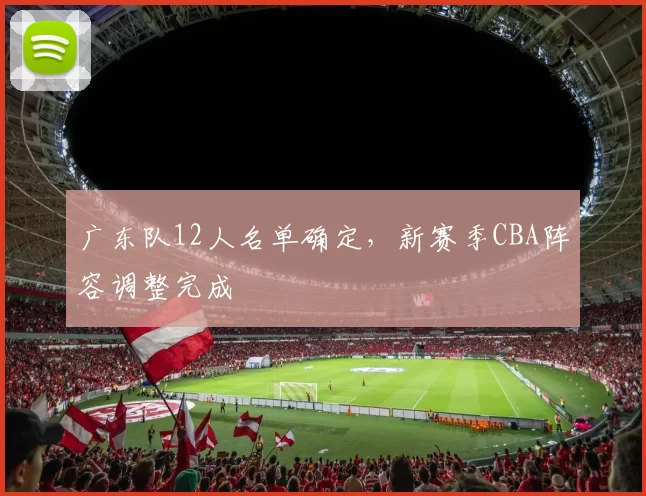 广东队12人名单确定,新赛季CBA阵容调整完成